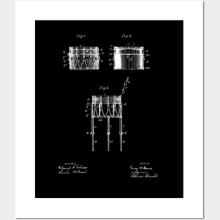 Snare Drum Vintage Patent Drawing Posters and Art